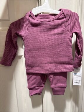 Carter's Toddler Two-Piece Thermal Pajama Set in Mauve Pink